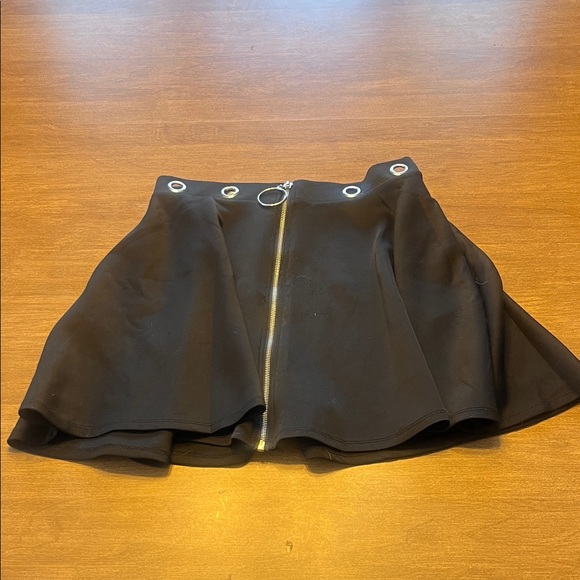 Hot Topic Dresses & Skirts - Hot Topic Black Skater Skirt with Silver Accents